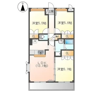 カサルビア【0105号室】の間取り