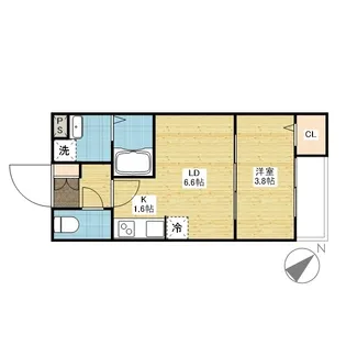 アコット春日【0205号室】の間取り