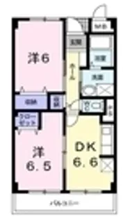 ニューマリッチ東深津【0301号室】の間取り