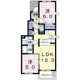 ピュアストリーム A【0101号室】の間取り