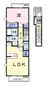 グラスコートⅡ【0203号室】の間取り
