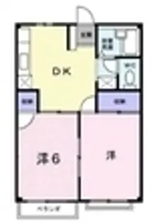 エルディムどいB【0202号室】の間取り