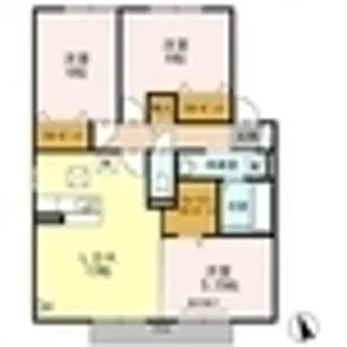 グリーンレジデンス B棟【0202号室】の間取り