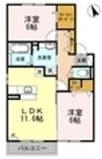 ローゼンシュタット B棟【0102号室】の間取り