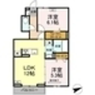 サニーコート木之庄【0103号室】の間取り