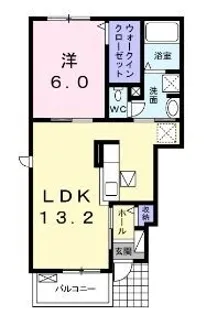 アクティフ笹賀【0101号室】の間取り