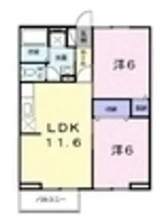 タガミハイム【0102号室】の間取り