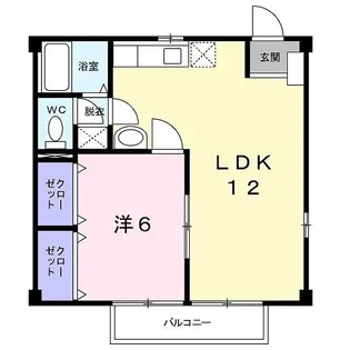 ニューシティ コスモス【0201号室】の間取り