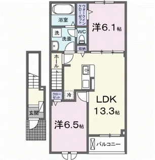 ロードクロジット【0204号室】の間取り