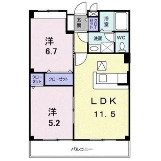ボナール【0104号室】の間取り