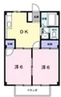 シティハイツ モリ【0202号室】の間取り