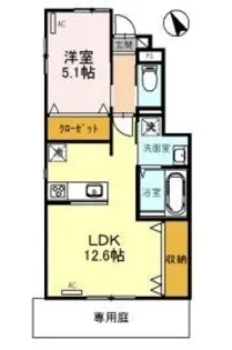 フェリックス【0102号室】の間取り