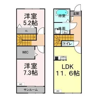 ヘスティア【0102号室】の間取り