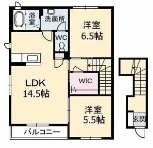 グランドメゾン仲 弐番館【0201号室】の間取り