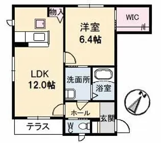 SOLARE【0101号室】の間取り