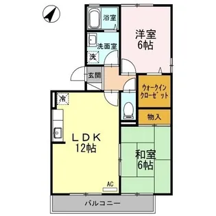ガーデンハウス藤井 A棟【0203号室】の間取り