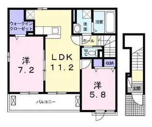 パンプA【0201号室】の間取り