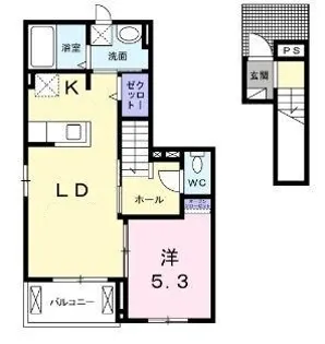 オーリジェール【0203号室】の間取り
