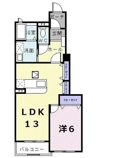 サンソーレ A【0101号室】の間取り