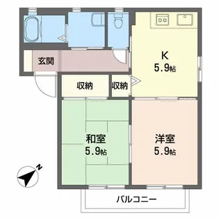 グレース曙 C棟【0102号室】の間取り