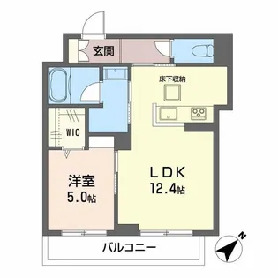プティ サーブル【0102号室】の間取り