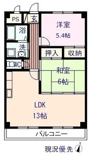 エクセレント今津【0305号室】の間取り