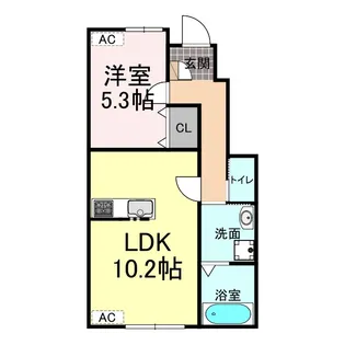メルヴェイユ B【0105号室】の間取り