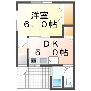 オリーブコートあけぼの【2E号室】の間取り