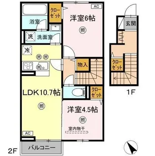 セレーナ引野【0206号室】の間取り