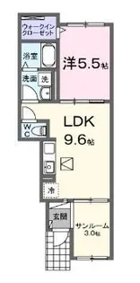エターナリア【0102号室】の間取り