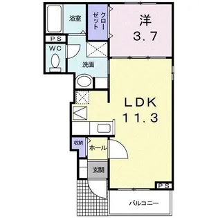 セロリー【0103号室】の間取り
