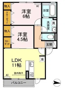 サンモール新湯野【0103号室】の間取り