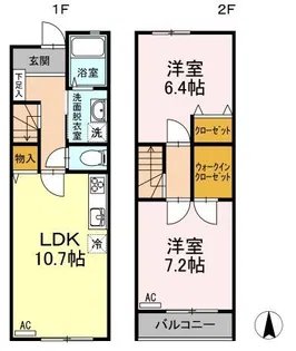アルヴィータB棟【0108号室】の間取り