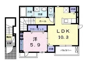 シエル クレールC【0203号室】の間取り