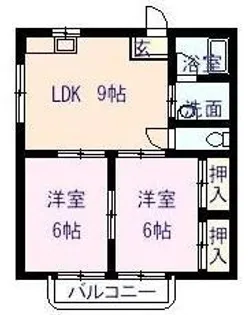 ハイツオガワ引野【0201号室】の間取り