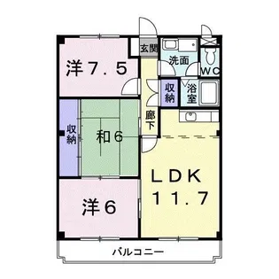 レジデンス延広【0202号室】の間取り