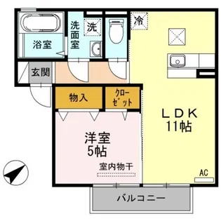 エル ソル【0102号室】の間取り