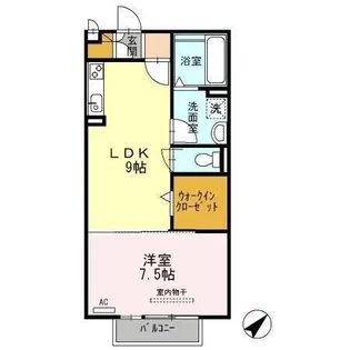 ボン ヴォヤージュ タカス【0201号室】の間取り