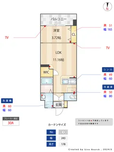 アレグリア城南【402号室】の間取り