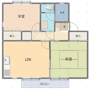 グロース川西 A棟【101号室】の間取り