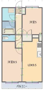 マロニエヴェール【202号室】の間取り