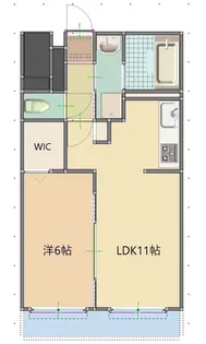 ムゲンハイツ下戸祭【404号室】の間取り