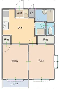 ハイムヒルズB【101号室】の間取り