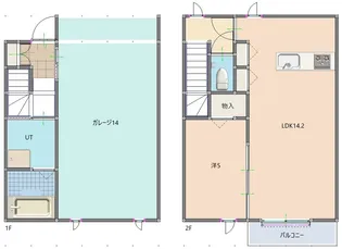 栃木県宇都宮市弥生2丁目15-6【テラスハウス】の間取り