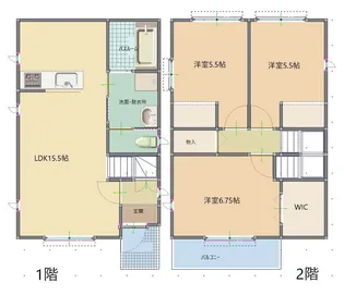 栃木県宇都宮市御幸町24-54【一戸建】の間取り