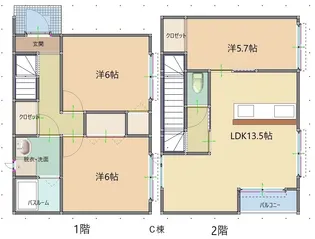 栃木県宇都宮市御幸ヶ原町147-93【一戸建】の間取り