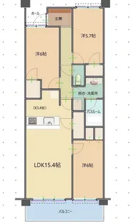 センチュリー宇都宮壱番館1602【1602号室】の間取り