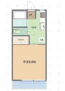 テクノポリス宝木【201号室】の間取り