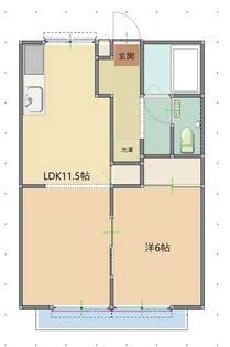 ベルシオンA【103号室】の間取り