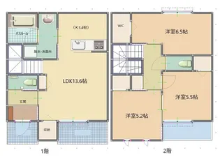 栃木県宇都宮市上戸祭町158-9【一戸建】の間取り